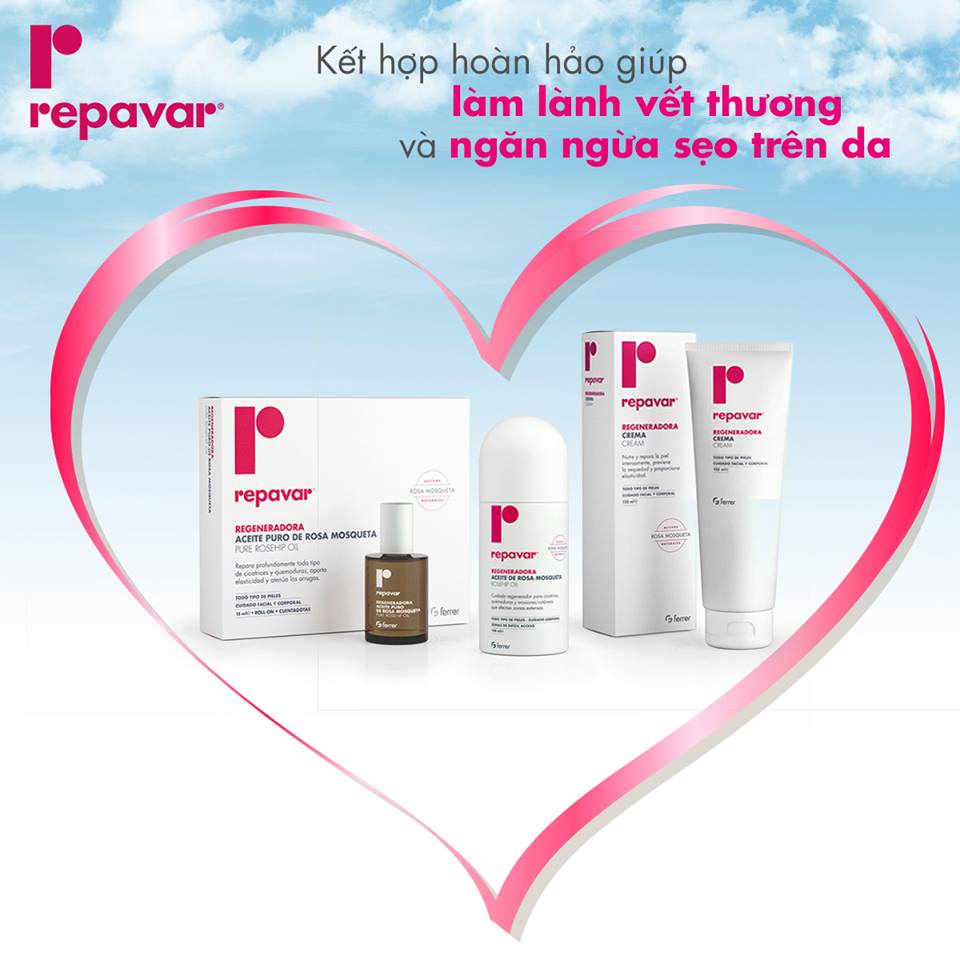 Không lo sẹo trên da với Repavar!