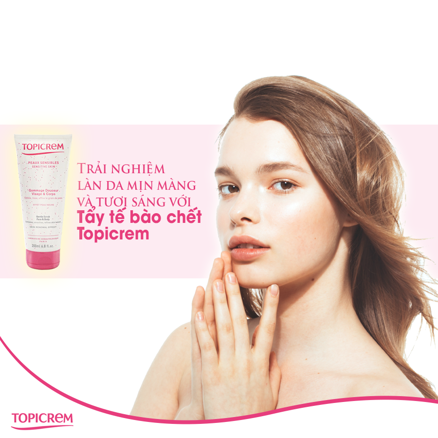 Trải nghiệm làn da mịn màng và tươi sáng với Tẩy tế bào chết Topicrem