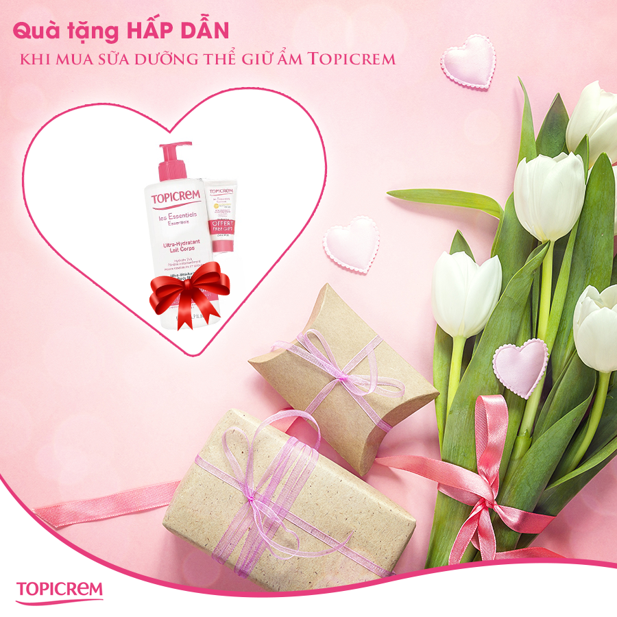Quà tặng cực HẤP DẪN khi mua sữa dưỡng thể giữ ẩm Topicrem